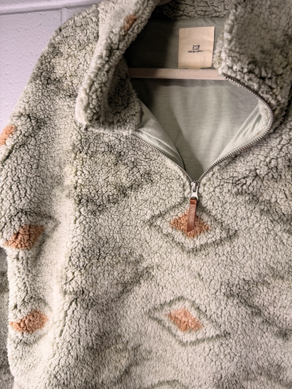 Thread & Supply Sage Shaggy Aztec Half-Zip Pullover - Picture 3 of 5